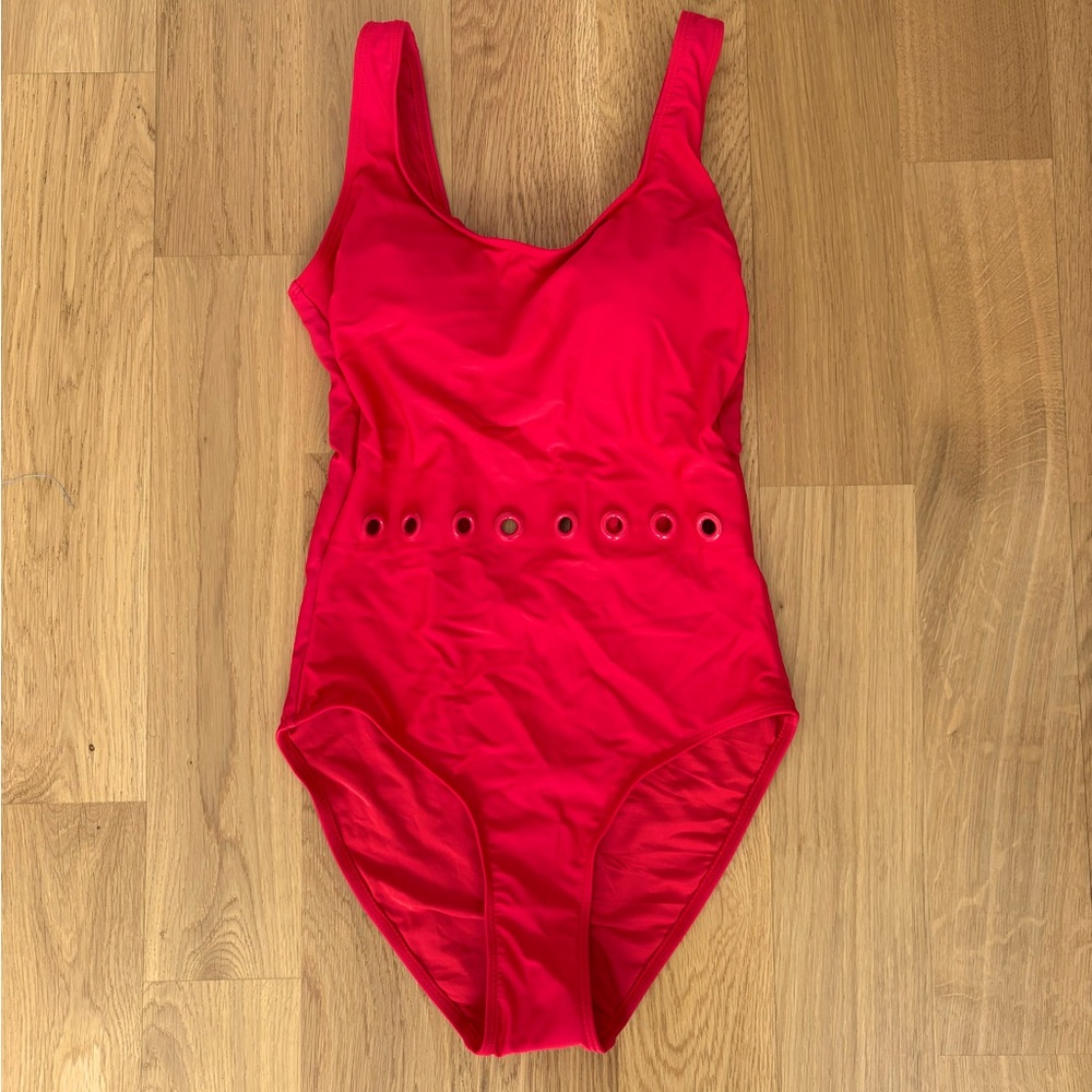 NWOT Juicy Couture Red One Piece Swimsuit. Size M